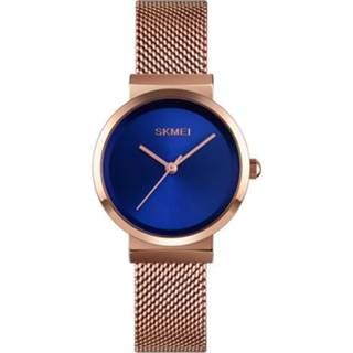 👉 Schaal zilver active vrouwen Skmei 1595 Mode Elegante Gratis Stalen Gaas Riem Dameshorloge Waterdicht Business Student Quartz Horloge Vrouwelijk (Zilver)