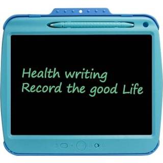 👉 Schrijfbord transparant blauw active 9 inch opladen LCD-kopie schrijfpaneel elektronisch schrijfbord, specificatie: kleurrijke lijnen (blauw)