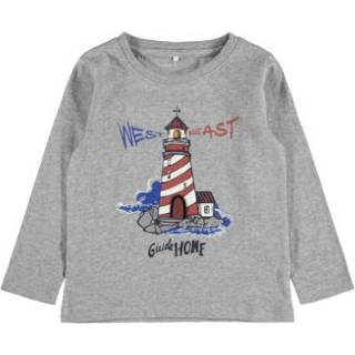 👉 Name it Lange Mouw Shirt Nmmolegrijs Gemêleerd