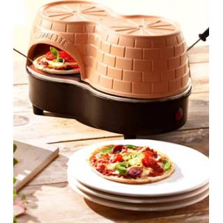 👉 Pizza-oven unisex dankzij de boven Duo pizzaoven PO-122250 voor 2 personen Emerio Zwart::Terracotta 7333282003883