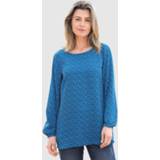 Tuniek kunstvezels blauw allover wit met subtiele print basically you Rookblauw/Wit 4055706472411