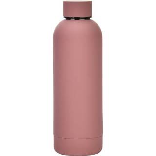 👉 Waterfles roze active Roestvrijstalen buitenmatte Draagbare sportwaterbeker Rubberen verfisolatiebeker (rokerig roze)