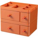 👉 Opbergdoos oranje active Lade-type desktop verdeelde meerlagige sieradendoos, specificaties: 2 lagen (oranje)