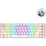 👉 Toetsenbord active T8 68 toetsen mechanisch gamingtoetsenbord RGB-verlicht bedraad toetsenbord, kabellengte: 1,6 m (witgroene schacht)