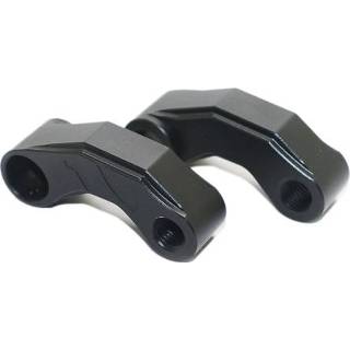 👉 Spiegel zwart aluminium active SF-YSZ-2 Code Motorfiets Modificatie CNC Achteruitkijk Uitbreiding Beugel Set (Zwart)