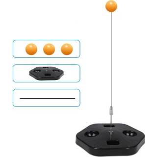 👉 Trainingsapparaat zwart elastische active Single Tafeltennis Trainer Flexibele As Vaste Bal Trainingsapparaat, Specificatie: Zonder Racket