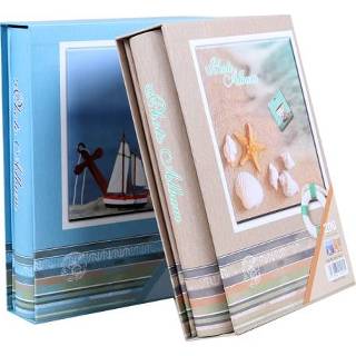 👉 Fotoalbum active baby's 2 STUKS 6 Inch 4R 200 Vellen Interstitial Album Babygroei (MX2-401 Tweekleurige Mix)