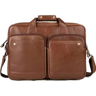 👉 Laptoptas bruin active mannen 9914 met grote capaciteit voor heren, zakelijke aktetas metéén schouder (bruin)