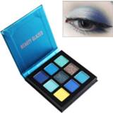 👉 Oogschaduw active Pallete Make-up Kwasten 9 Kleurenpalet Shimmer Gepigmenteerde Maquillage (C)