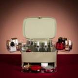 👉 Opbergdoos groen klein active Cosmetische Stofdichte huidverzorgingsproducten Desktop LED met spiegelplank, kleur: gewoon model