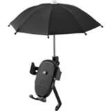 👉 Fiets zwart active CYCLINGBOX BG-2935 Mobiele Telefoon Beugel Met Paraplu Waterdichte Navigatie Elektrische Auto Frame, Stijl: Achteruitkijkspiegel Installatie (Zwart)