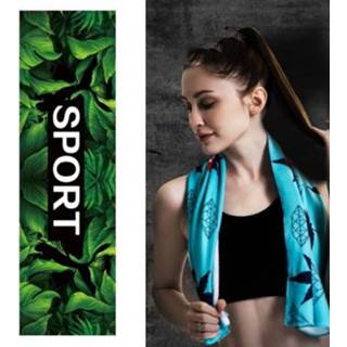 👉 Handdoek groen active 2 STUKS Fitness Koude Buitensporten Koeling Sneldrogende Handdoek, Maat: 100 x 30 cm (Groen)