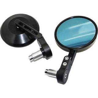 👉 Motorfiet blauw glas active SF-158 Motorfiets Rond Verstelbare Achteruitkijkspiegel Handvat Reflecterende Spiegel