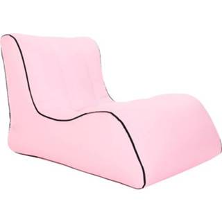 Buitenstoel roze active BB1803 Opvouwbare draagbare opblaasbare bank Enkele buitenstoel, afmetingen: 90 x 70 65 cm (roze)