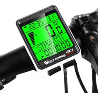 👉 Mountainbike groot active WEST BIKING draadloze codemeter Multifunctionele waterdichte snelheidsmeter met scherm
