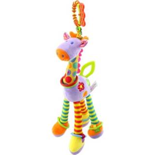 👉 Kinderwagen paars active kinderen Opknoping Speelgoed 0-1 Jaar Oude Bell Bijtring Giraffe Bed (Paars)