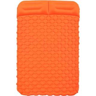 Tweepersoonsbed oranje active Gewone Type Outdoor Camping Perifeer Opblaasbaar Kussen Draagbaar TPU tweepersoonsbed, Afmeting: 195 x 119 16 cm (oranje)