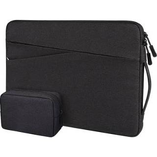 👉 Kleine tas zwart polyester active ND01DS notebook laptop voering met tas, maat: 14,1-15,4 inch (zwart)