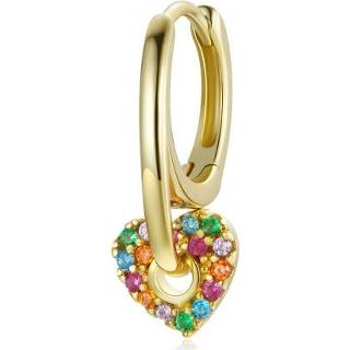 👉 Oorsteker zilver active vrouwen S925 Sterling Echt Verguld Hart Oorstekers Oorbellen