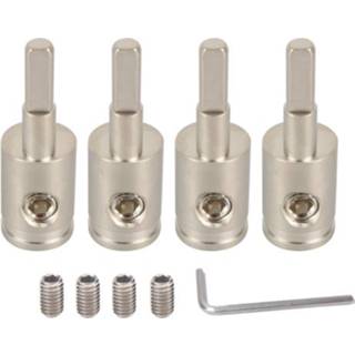 👉 Houten blok messing klein active A5682 4 STUKS Auto Formaat Vernikkeld 4GA tot 8GA Audio Terminal met Schroeven