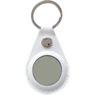 Sleutelhanger wit PU active Antikras imitatie schokbestendige beschermhoes met Ringlus voor AirTag (wit)
