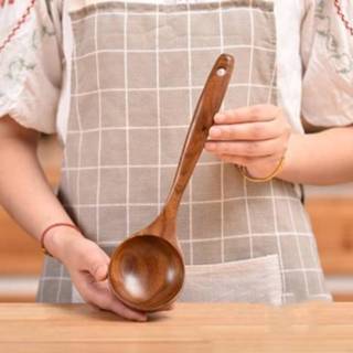 👉 Lepel houten teak medium active Non-stick Pot Scoop Servies