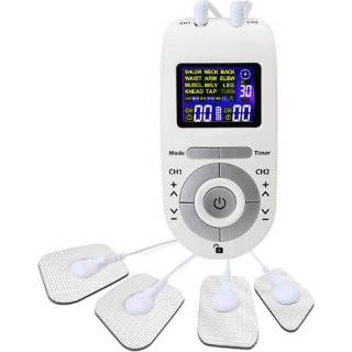 👉 Massager wit active 100B 12-mode Digitale Meridiaan Fysiotherapie Instrument Elektronisch Acupunt Puls Acupunctuur Massager, Specificatie: Batterijtype (Wit)