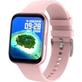 Smartwatch roze active P25 1.69 inch kleurenscherm smartwatch, IP68 waterdicht, ondersteuning voor hartslagbewaking/bloeddrukbewaking/bloedzuurstofbewaking/slaapbewaking (roze)