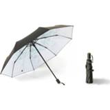 👉 Parasol blauw active Kleine frisse lichtgewicht anti-ultraviolette regen- en parasol, stijl: tri-fold (blauw)