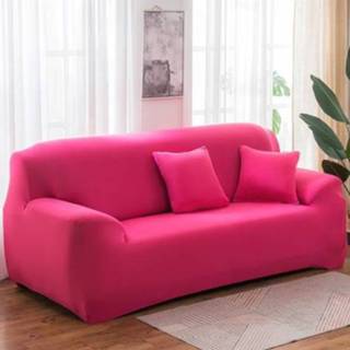 👉 Sofa rood elastische antislip rose active Four Seasons Effen Kleur Volledige Dekking Cover (Rose Red)