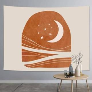 👉 Tapijt active Dik Farbic Overdreven Abstracte Stijl Woondecoratie Opknoping Achtergrond Bedekkende Doek, Grootte: 150x100cm (Sun Moon 03)