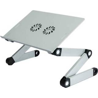 👉 Bureau aluminium zilver active T8 Opvouwbare&Lifting Laptop Verhoogde Beugel met Ventilator&Muis Board (Zilver)