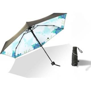 👉 Parasol zwarte active Compacte miniparaplu UV-bescherming Zon en regen Dual-purpose lijmparaplu (schattig blad)