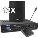 👉 Luidspreker active Power Dynamics 100V omroep- muziekinstallatie met 12 speakers en 8720105704925