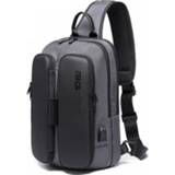 👉 Casual schoudertas grijs active BANGE Fashion Outdoor USB-borsttas (grijs)