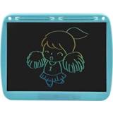 👉 Schrijfbord blauwe blauw active kinderen 15inch oplaadtablet Doodle bericht dubbel LCD tekentafel voor kinderen, specificatie: kleurrijke lijnen (blauw)