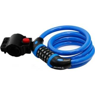 👉 Fietsslot blauw active TONYON TY566 Vijfcijferig codeslot Mountainbike Bar Wire Lock Single Rim (blauw)