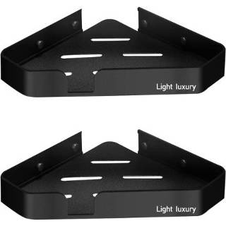 👉 Mand zwart aluminium active mannen Badkamer Driehoek Ruimte Douche Plank Dubbellaags