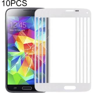 👉 Lens wit active 10 PCS Front Screen Outer Glass voor Samsung Galaxy S5 mini (wit)