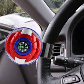 👉 Stuurwiel rood active Auto Universeel Spinnerknop Extra Booster Hulpbedieningshendel met kompas (rood)