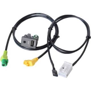 👉 Schakelaar active Auto AUX USB Houder + Kabel Kabelboom voor Volkswagen Magotan/Touran/Polo/Touran RCD510/310+/300+