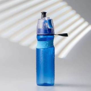 👉 Blauw plastic active 750ml Spray Space Cup Grote capaciteit Water Eenvoudige buitensportfles (blauw)