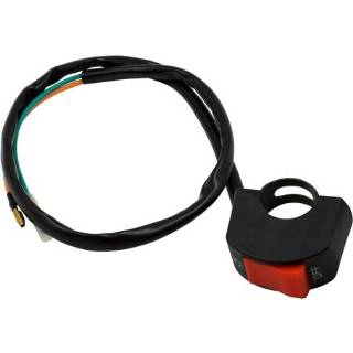 👉 Motorfiet rode active 5 STKS Motorfiets Stuur Tap Schakelaar LED Koplamp Pauze Blussen Brand Dubbele Flits (Rode Knop)