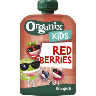 👉 Rode active kinderen 6x Organix Kids Knijpfruit Bes 3+ 100 gr