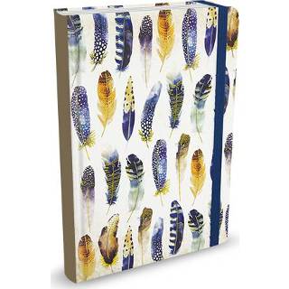 👉 Notitieboek active Peter Pauper Watercolor Feathers - A5 (mid size) 9781441324498