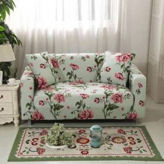 👉 Sofa elastische antislip active Double Seat Four Seasons Printing Volledige dekking Cover (Flowers Bloom)