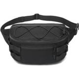 👉 Heuptas zwart active mannen Ozuko 9340 Heren Multifunctionele Borsttas Sport Waterdichte Schoudertas Messenger Bag (Zwart)