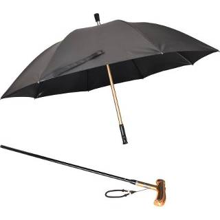 👉 Paraplu goud active MF--69 Multifunctionele klimkruk Alarmverlichting Handgebogen stroomparaplu (goud)