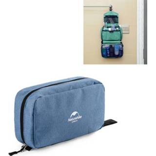 👉 Toilettas s active mannen vrouwen Naturehike Travel Dry and Wet Separation voor en Grote draagbare waterdichte cosmetische tas Opbergtas Reisartikelen, maat: (denimblauw)