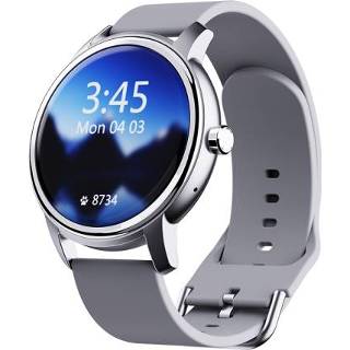 👉 Smartwatch zilver active N200 1,3 inch kleurenscherm smartwatch, IP67 waterdicht, ondersteuning voor Bluetooth-oproep/hartslagbewaking/bloeddrukbewaking/bloedzuurstofbewaking/slaapbewaking (zilver)